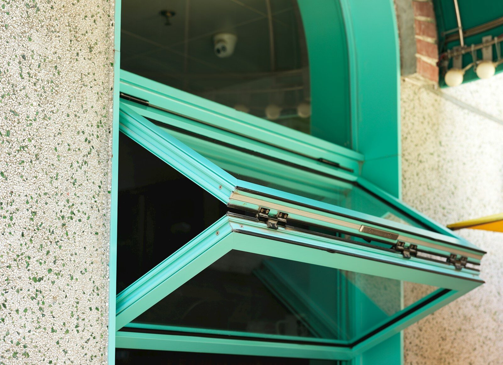 A close up of a window on a building